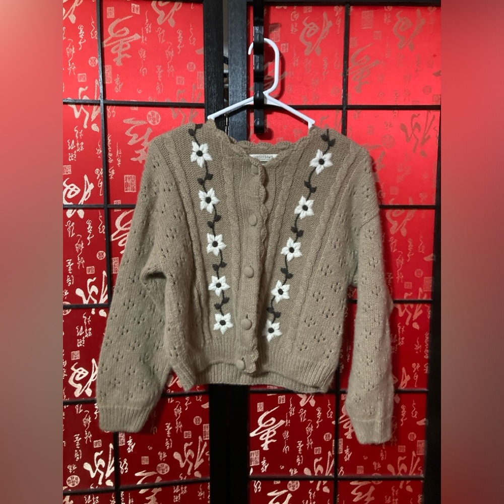 Christy Dawn Clover Cardigan Fawn size XS
